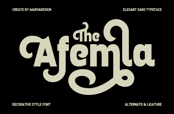 Afemla: Modern Sans Serif Font