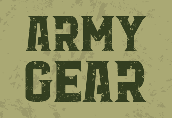 Army Gear Font: Bold & Modern