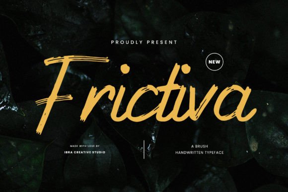 Frictiva: A Handwritten Typeface for Elegant Design