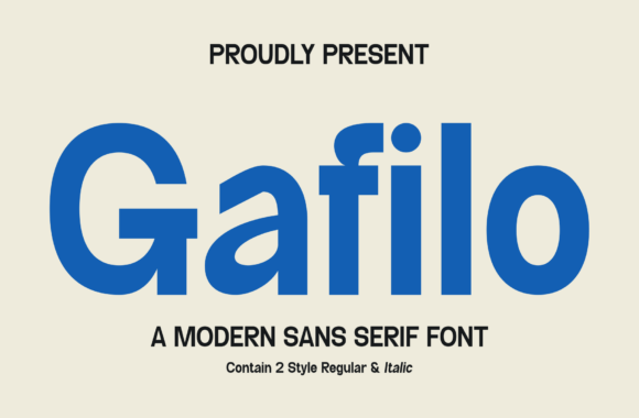 Gafilo: A Modern Sans Serif for Creative Projects