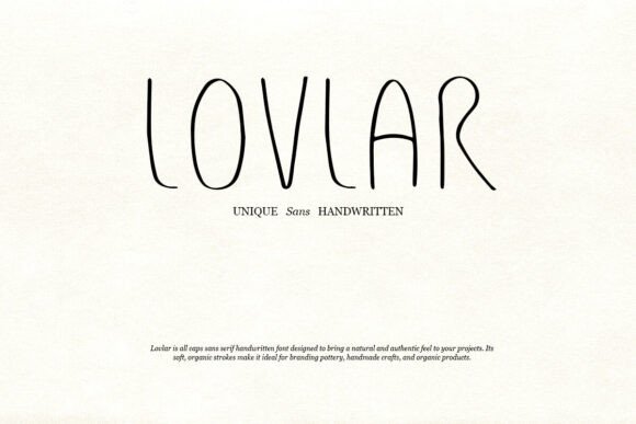 Lovlar: A Font for Authentic Branding