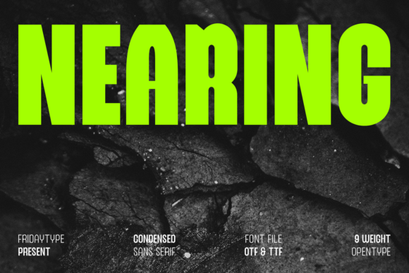 Nearing: A Bold Font for Digital Campaigns