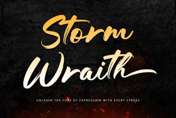 Storm Wraith: A Bold Brush Script for Creative Designers